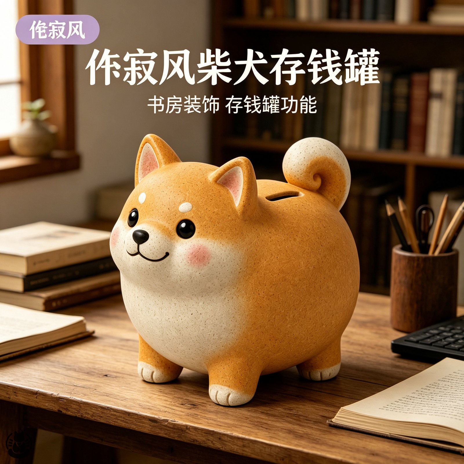 柴犬-存钱罐大号可取